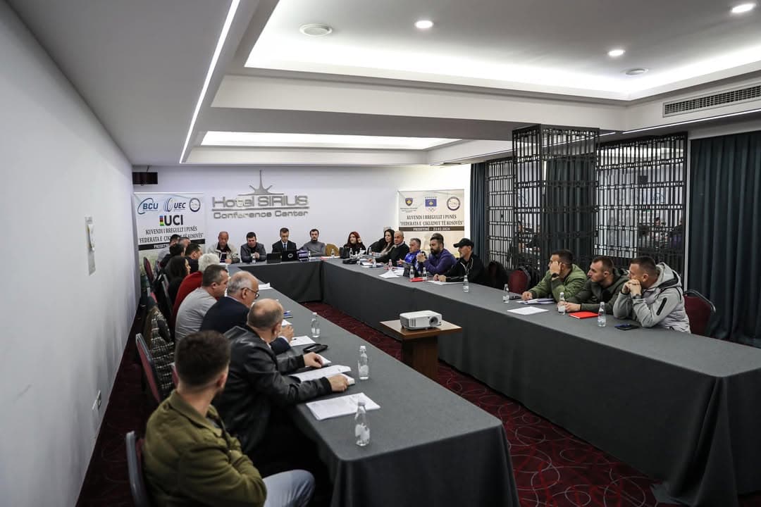 Momente nga Kuvendi i Përgjithshëm i Federatës së Çiklizmit të Kosovës.