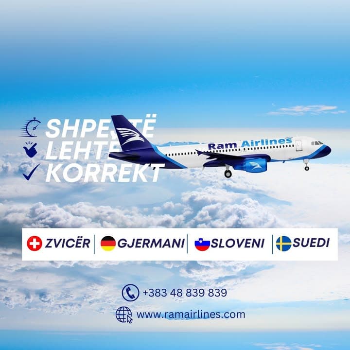 Me kënaqësi ju njoftojmë me sponsorin tonë më të ri, Ram Airlines! @ramairlines
