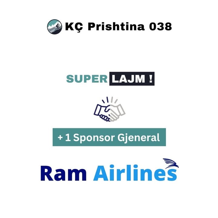 Me kënaqësi ju njoftojmë me sponsorin tonë më të ri, Ram Airlines! @ramairlines